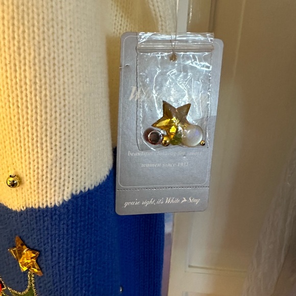 Christmas Sweater Vest by White Stag Embellished with Silver & Gold NWT - Picture 5 of 5